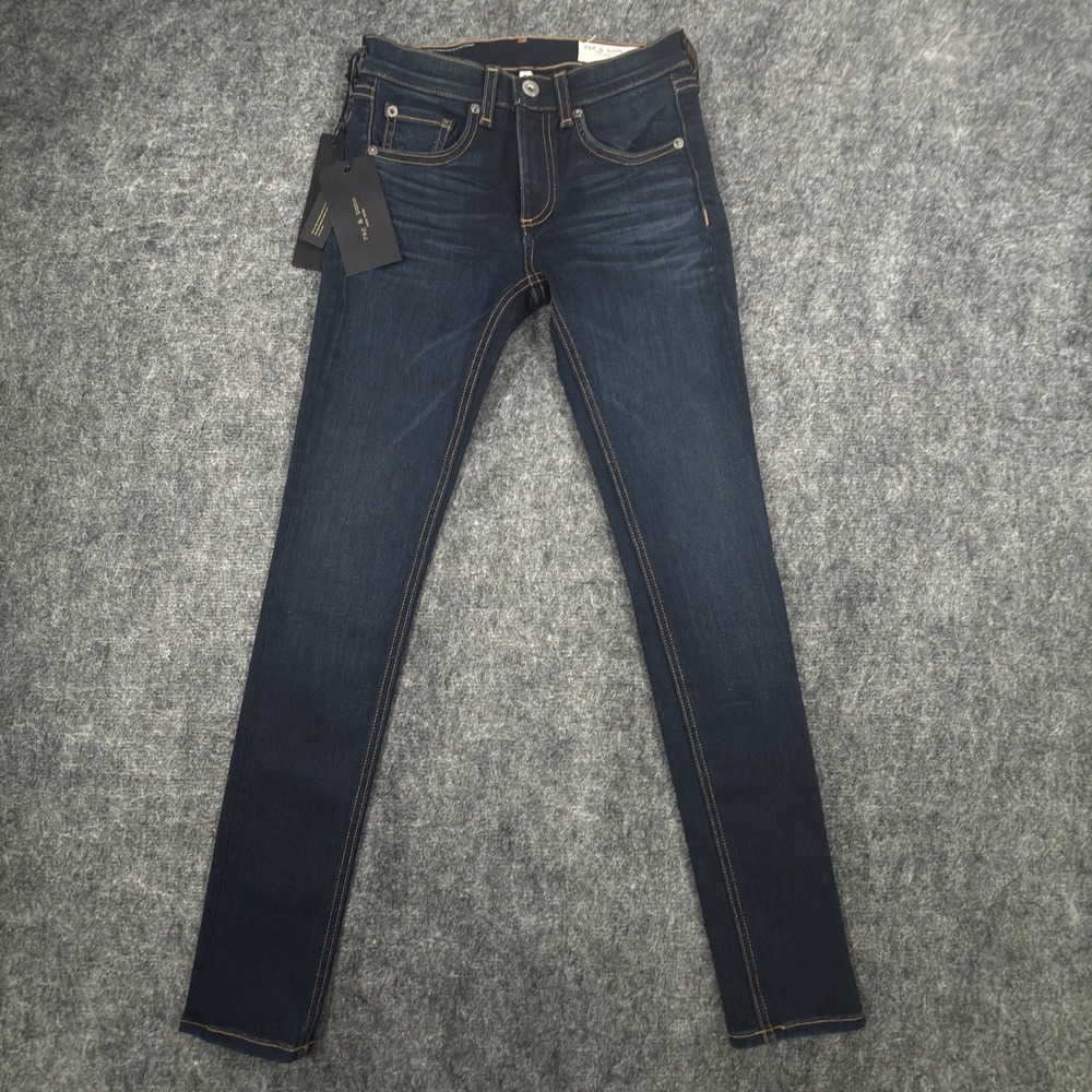 Rag & Bone Ankle Skinny Jeans Dark Wash Womens 25 Bloo Moon USA Made